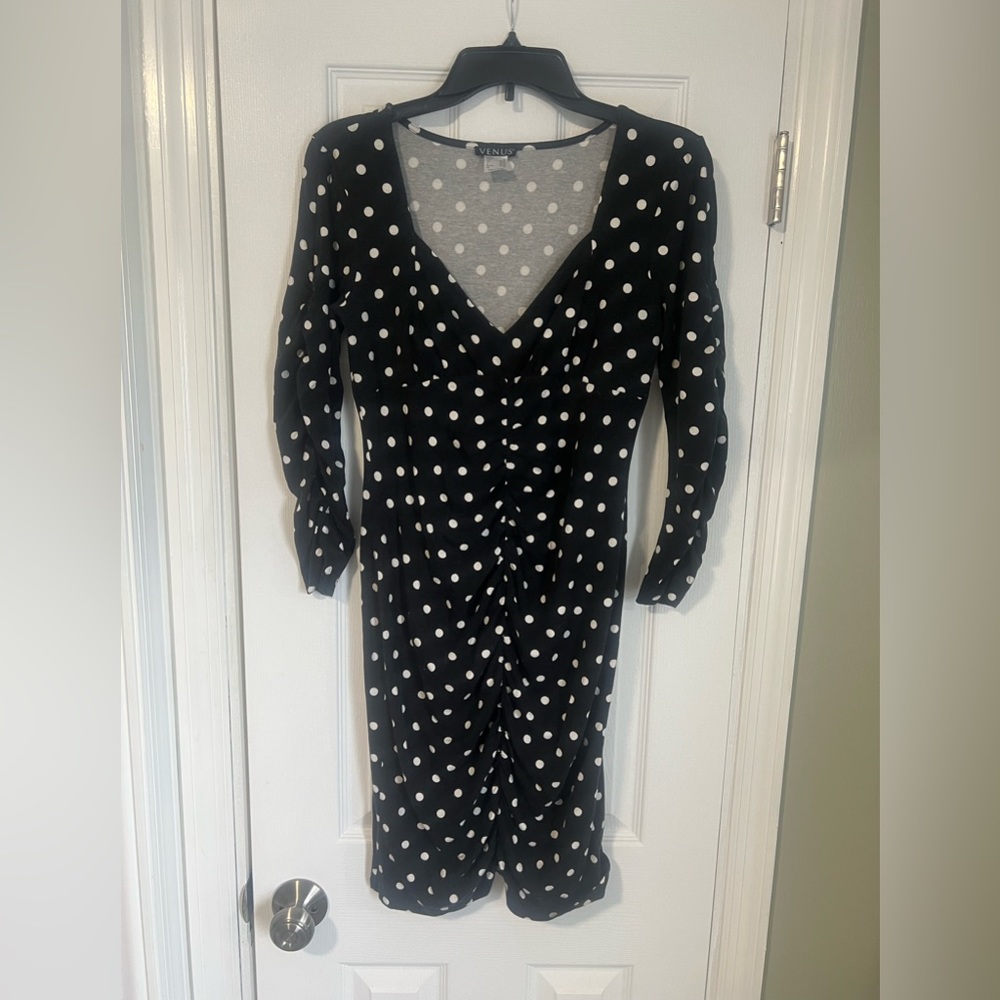 Black Polka Dot Women’s Venus Dress
